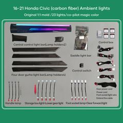 DIGITAL IQ DIQ AMBIENT HONDA CIVIC Χ mod. 2016-2021 (Digital iQ Ambient Light for Honda Civic mod. 2016-2021 with 21 Lights)
