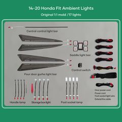 DIGITAL IQ DIQ AMBIENT HONDA JAZZ III mod. 2013-2020 (Digital iQ Ambient Light Honda Jazz mod. 2013-2020 with 18 Lights)
