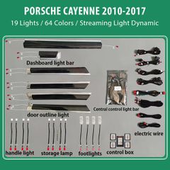DIGITAL IQ DIQ AMBIENT PORSCHE CAYENNE (92A) mod. 2010-2017 (Digital iQ Ambient Light for Porsche Cayenne mod. 2010-2017 with 19 Lights)