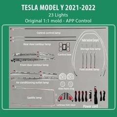 DIGITAL IQ DIQ AMBIENT TESLA MODEL Y mod. 2021> (Digital iQ Ambient Light for Tesla Model Y mod. 2021> with 23 Lights)