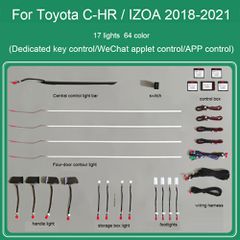 DIGITAL IQ DIQ AMBIENT TOYOTA CHR I (Digital iQ Ambient Light for TOYOTA CHR mod. 2017-2024 with 17 Lights)