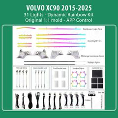 DIGITAL IQ DIQ AMBIENT VOLVO XC90 DR mod. 2015-2024 (Digital iQ Ambient Light for VOLVO XC90 mod. 2015-2024 with 31 Lights)