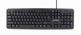 Gembird KB-U-103-RU keyboard Office USB QWERTY English, Russian Black