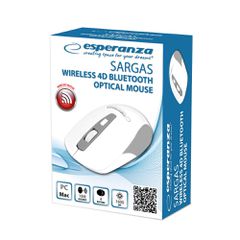 Esperanza EM130W Wireless Bluetooth 4D mouse, white-thumb-1