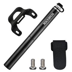Rockbros JG-PB-004 lightweight bicycle pump with pressure gauge - black