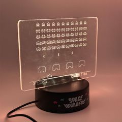 Space Invaders - Acrylic Lamp-thumb-2