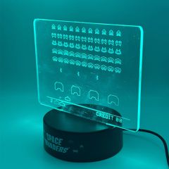 Space Invaders - Acrylic Lamp-thumb-3