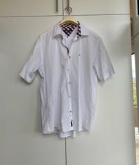 Tommy Hilfiger λευκό ανδρικό κοντομάνικο πουκάμισο