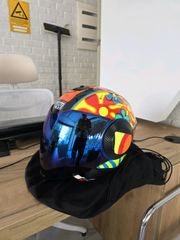 AGV Orbyt Valencia μέγεθος Medium + γνήσια ζελατίνα AGV μπλε καθρέφτης