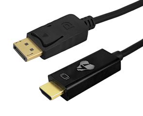 POWERTECH καλώδιο DisplayPort σε HDMI CAB-H184, 4K/30Hz, 21.6 Gbps, 2m, μαύρο