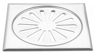 BRUNO σχάρα δαπέδου BRN-0311, fixed, ανοξείδωτο ατσάλι, 12x12cm, brushed