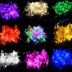 Φώτα led 100 λαμπάκια με λευκό καλώδιο 05022 - Κόκκινο κατ