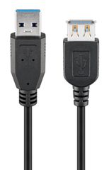 GOOBAY καλώδιο προέκτασης USB 74149, 5Gbps, USB 3.0, 15W, 2m, μαύρο
