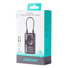 Joyroom Power Bank Μαγνητική ασύρματη φόρτιση για Apple Watch, C+Lightning, 3W, 5000 mAh, με Type-C - Καλώδιο Lightning, Μαύρο (JR-W13)