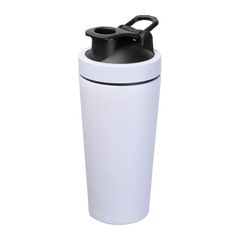 Shaker πρωτεΐνης ανοξείδωτο 750ml λευκό