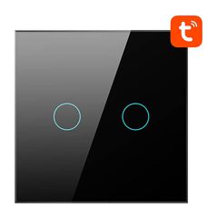 Smart Light Switch WiFi Avatto TS02-EU-B2 2 way (black)-thumb-1