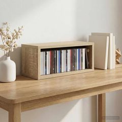 vidaXL Ράφι Αποθήκευσης CDs Sonoma Δρυς 40 x 17 x 17 εκ.