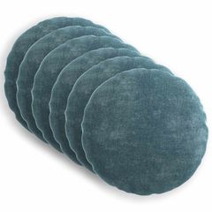 vidaXL Κάλυμμα Μαξιλαριού 6 τμχ. HEERLEN Μπλε Ø 30 cm Ύφασμα Chenille