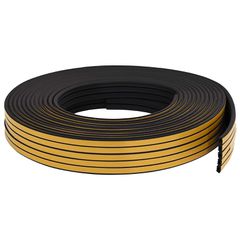 vidaXL Αυτοκόλλητη σφραγίδα παραθύρου Μαύρο 10 x 6 mm 50 m EPDM αφρός-thumb-1
