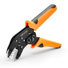 Εργαλείο πτύχωσης VEVOR, 0,25-4 mm² Εργαλείο σύσφιξης με καστάνια, Πένσα πτύχωσης ηλεκτρικού ακροδέκτη που εξοικονομεί εργασία με καθαρά μετρικά σημάδια & AWG, γρήγορη απελευθέρωση, ρυθμιζόμενη πίεση