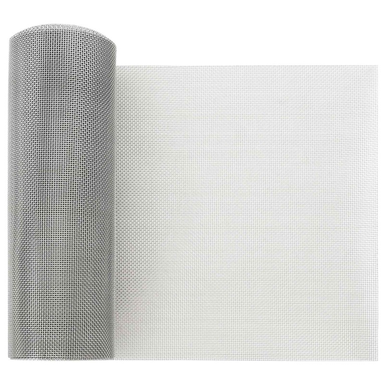 vidaXL Πλέγμα Οθόνης 20 x 1000 εκ. 20 Mesh Ανοξείδωτο Ατσάλι 201 Ασημί