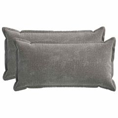 vidaXL Κάλυμμα Μαξιλαριού 2 τμχ. HOUTEN Σκούρο Γκρι 40 x 80 cm