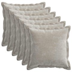 vidaXL Κάλυμμα Μαξιλαριού 6 τμχ. HOUTEN Ανοιχτό γκρι 30 x 30 cm
