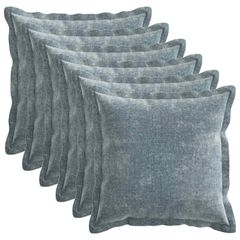 vidaXL Κάλυμμα Μαξιλαριού 6 τμχ. HOUTEN Γαλάζιο 30 x 30 cm