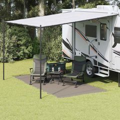 vidaXL Χαλκάκι Σκηνής Ανοιχτό γκρι 400 x 200 cm Πολυαιθυλένιο