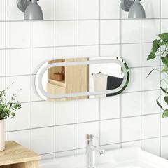 vidaXL Καθρέφτης μπάνιου LED Διαφανές 40 x 15 cm σκληρυμένο γυαλί