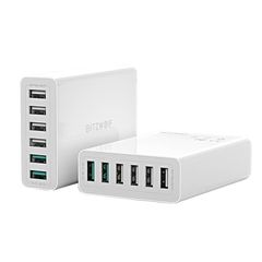 Blitzwolf Φορτιστής BW-S15 6x USB, QC 3.0, 60W (Λευκό)
