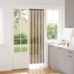 vidaXL Κουρτίνα εντόμων Chenille Σκούρο καφέ και μπεζ 56 x 200 cm