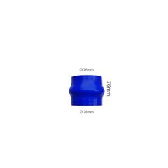 SIMONI RACING SRS7676B ΣΩΛΗΝΑΣ ΣΙΛΙΚΟΝΗΣ/ΣΥΝΔΕΣΜΟΣ ΜΠΛΕ ΜΕ ΚΑΜΠΟΥΡΑ Φ76 ΜΗΚΟΣ 76mm - 1 TEM.