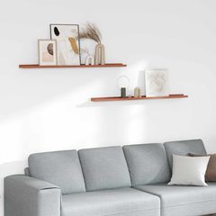vidaXL Ράφι Τοίχου 2 τμχ. Κόκκινο 115 x 9 x 3 cm Επεξεργασμένο Ξύλο