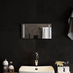 vidaXL Καθρέφτης μπάνιου LED Διαφανές 40 x 20 cm σκληρυμένο γυαλί