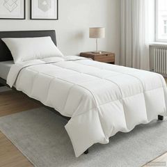vidaXL Καλοκαιρινό Παπλωματοθήκη 135 x 200 cm Καλοκαίρι 150 gsm Λευκό
