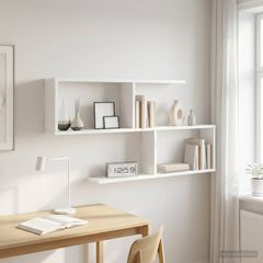 vidaXL Ράφι Τοίχου Λευκό 100 x 12 x 50,5 εκ Επεξεργασμένο Ξύλο
