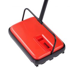 Εγχειρίδιο VEVOR Carpet Sweeper, Sweeper δαπέδου με χωρητικότητα 300 ml Dustbin Capacity, 17 cm πλάτος καθαρισμού για χαλιά οικιακού γραφείου Pet Hair Dust, Red