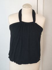 Μαύρο halter top Danoff / 100% viscose (S/M)
