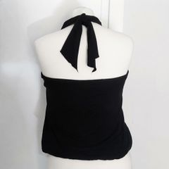 Μαύρο halter top Danoff / 100% viscose (S/M)-thumb-1