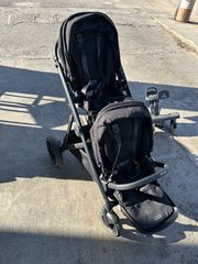 Καρότσι Cybex Gazelle μεταχειρισμένο με 2 καθίσματα δίδυμων και Bebe stars τρέιλερ για 2ο παιδί