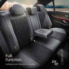 Καλύμματα Αυτοκινήτου Otom Masterclass Design Universal Sued / Rachel / Δερματίνη Σετ Εμπρός / Πίσω 11 Τεμαχίων Μαύρο Με Κόκκινο Κέντημα MST-102-thumb-4