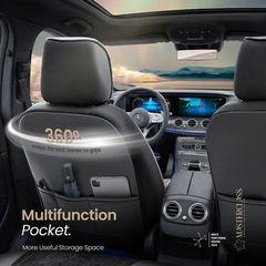 Καλύμματα Αυτοκινήτου Otom Masterclass Design Universal Sued / Rachel / Δερματίνη Σετ Εμπρός / Πίσω 11 Τεμαχίων Μαύρο Με Κόκκινο Κέντημα MST-102-thumb-5