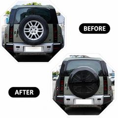 Κάλυμμα Ρεζέρβας Type Union Jack Για Land Rover Defender (L663) 2019+ Πλαστικό Μαύρο Γυαλιστερό-thumb-3