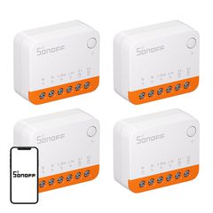 SONOFF MINIR4 (Extreme) Διακόπτης, Σετ 4 τεμαχίων