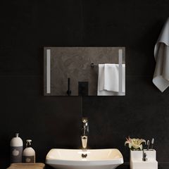 vidaXL Καθρέφτης μπάνιου LED Διαφανές 50 x 30 cm σκληρυμένο γυαλί