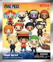 One Piece 3D PVC Bag Clips Netflix Series 1 Display Blind Box