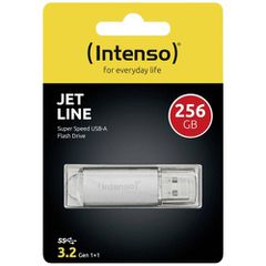 Intenso Pendrive 256GB Jet Line USB 3.2, Ασημί EU (3541492)