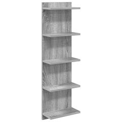 vidaXL Ράφι Τοίχου Γκρι Sonoma 30 x 15 x 100 εκ Επεξεργασμένο Ξύλο