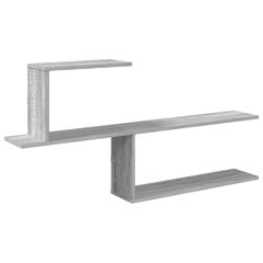 vidaXL Ράφι Τοίχου Γκρι Sonoma 122 x 18 x 60 εκ. Επεξεργασμένο Ξύλο